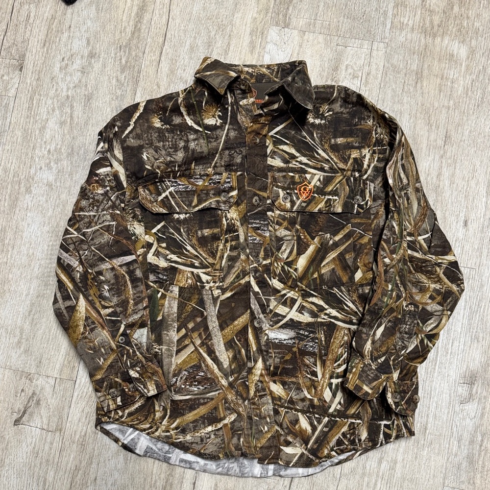 Youth Camouflage button down shirt